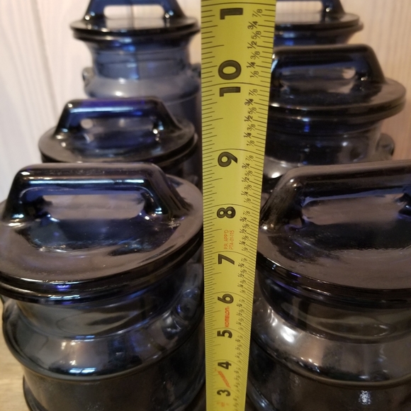 L. E. Smith Cobalt Blue Milk Can Canister Set - Picture 8 of 11